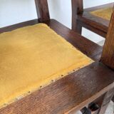 Paire de fauteuils style espagnol bois sculpté 1900