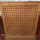 Bamboo folding armchair and caning