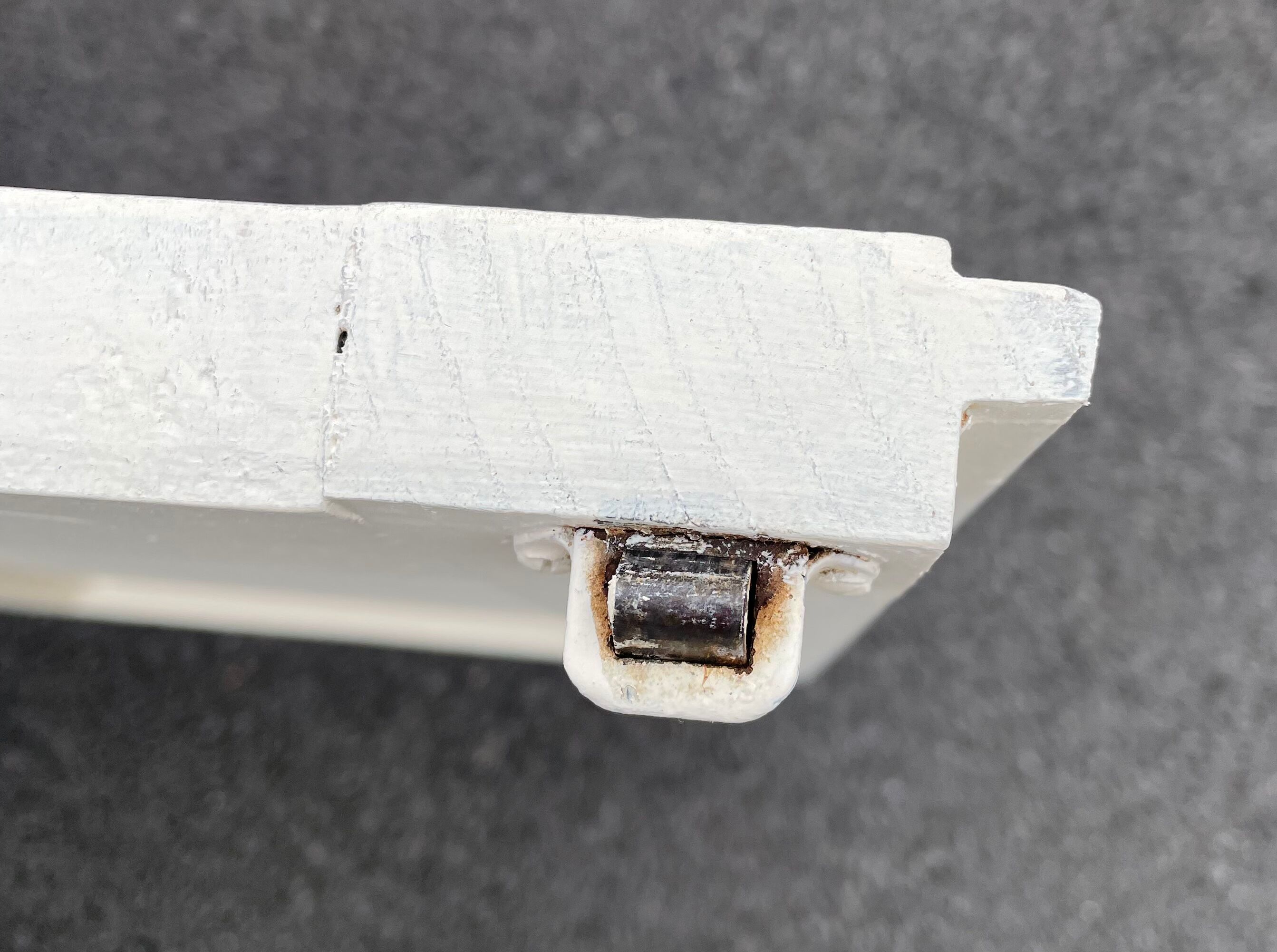 Moulded white sideboard