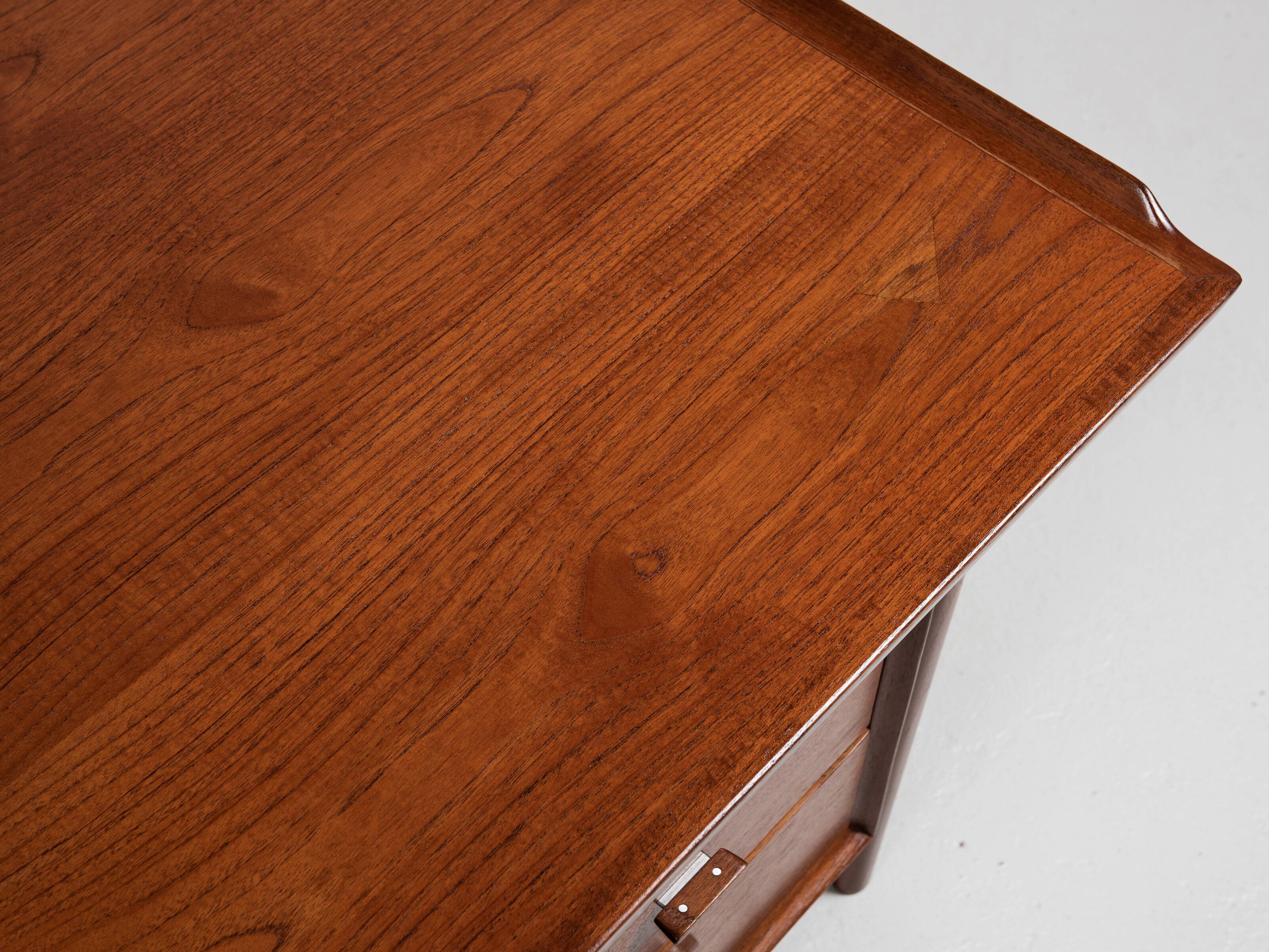 Midcentury Danish desk in teak by Arne Vodder for Sibast 1960s - 180cm