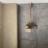 Pair of andirons from the high period with Gothic female heads.