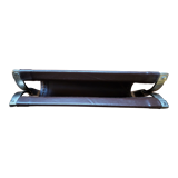 Folding steel and leather stool