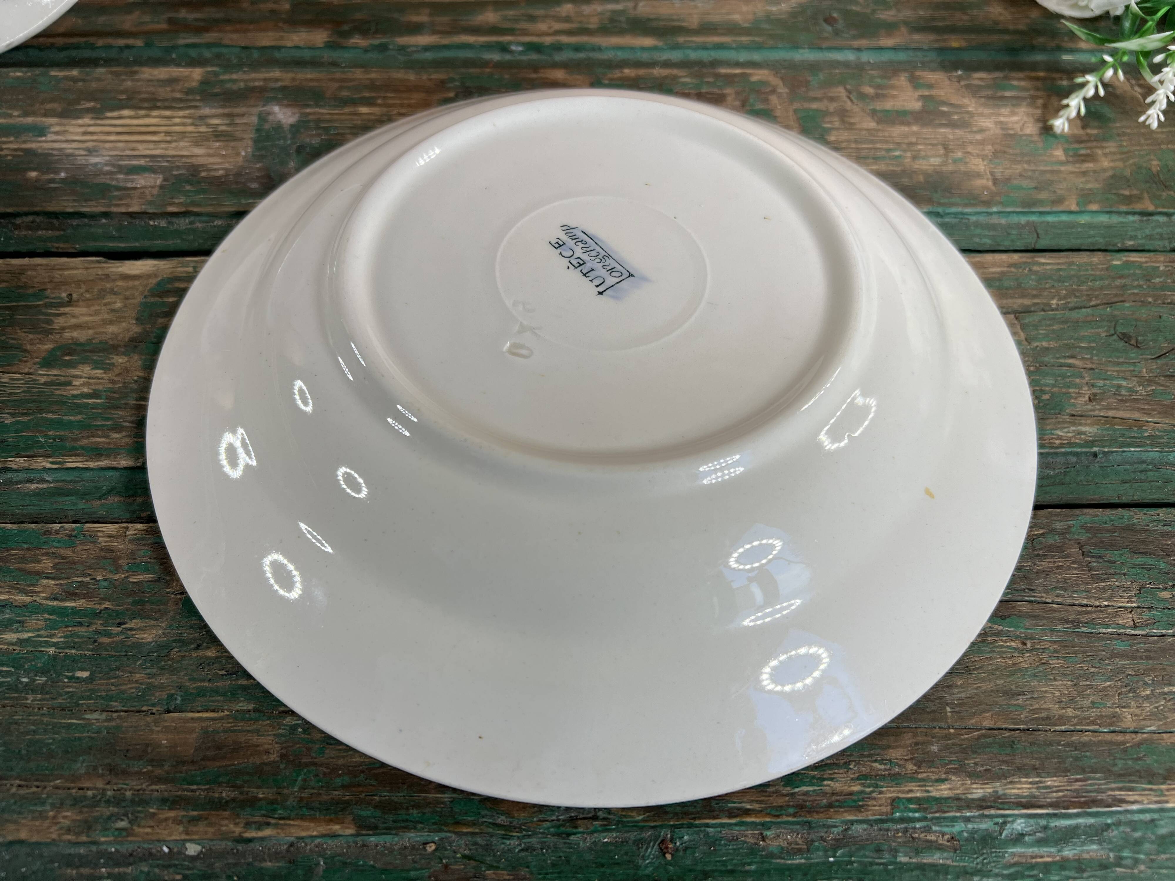 4 Longchamps iron earth soup plates
