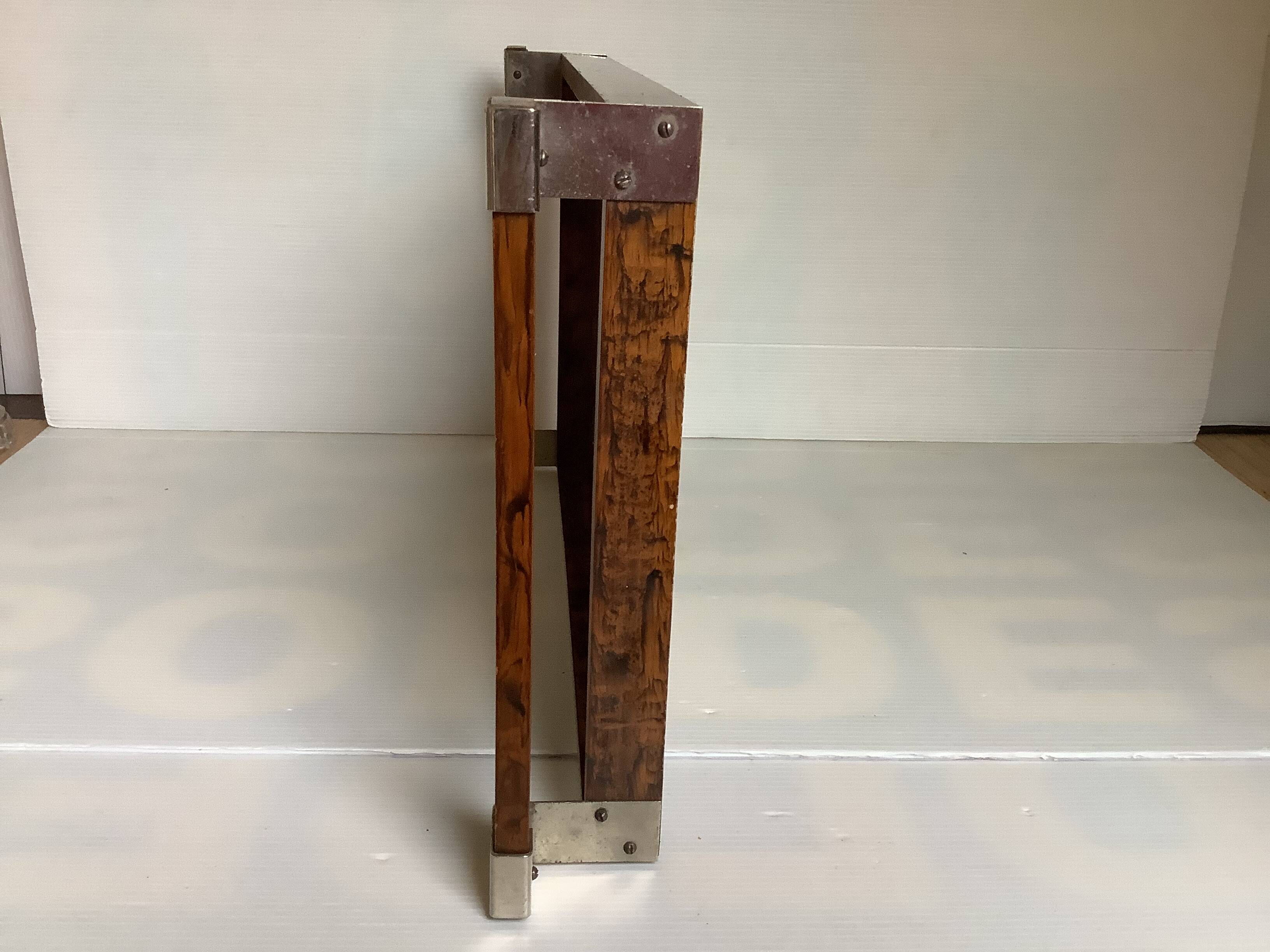 Old tray with art deco wooden handles