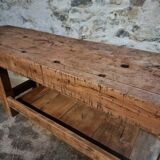 Antique beech table, France early 20th century