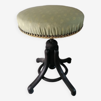 Thonet wooden screw stool. Revamped Empire style.