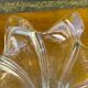 Sculptural table centrepiece vase in stretched crystal from the 1960s.