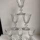 set of 6 glasses with crystal stems early twentieth