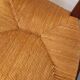 Set of 4 vintage brutalist chairs in wood and straw from the 1960s.