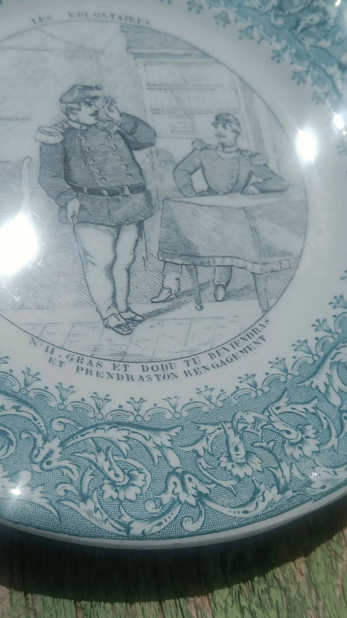 antique Lunéville "Opaque" plates