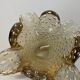 Glass bowl element shell ashtray murano bubble, italy 1970s