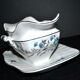 Antique Empire style porcelain sauceboat, hand-painted