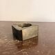 Vintage Geometric Brutalist Mid-Century Bronze Ashtray