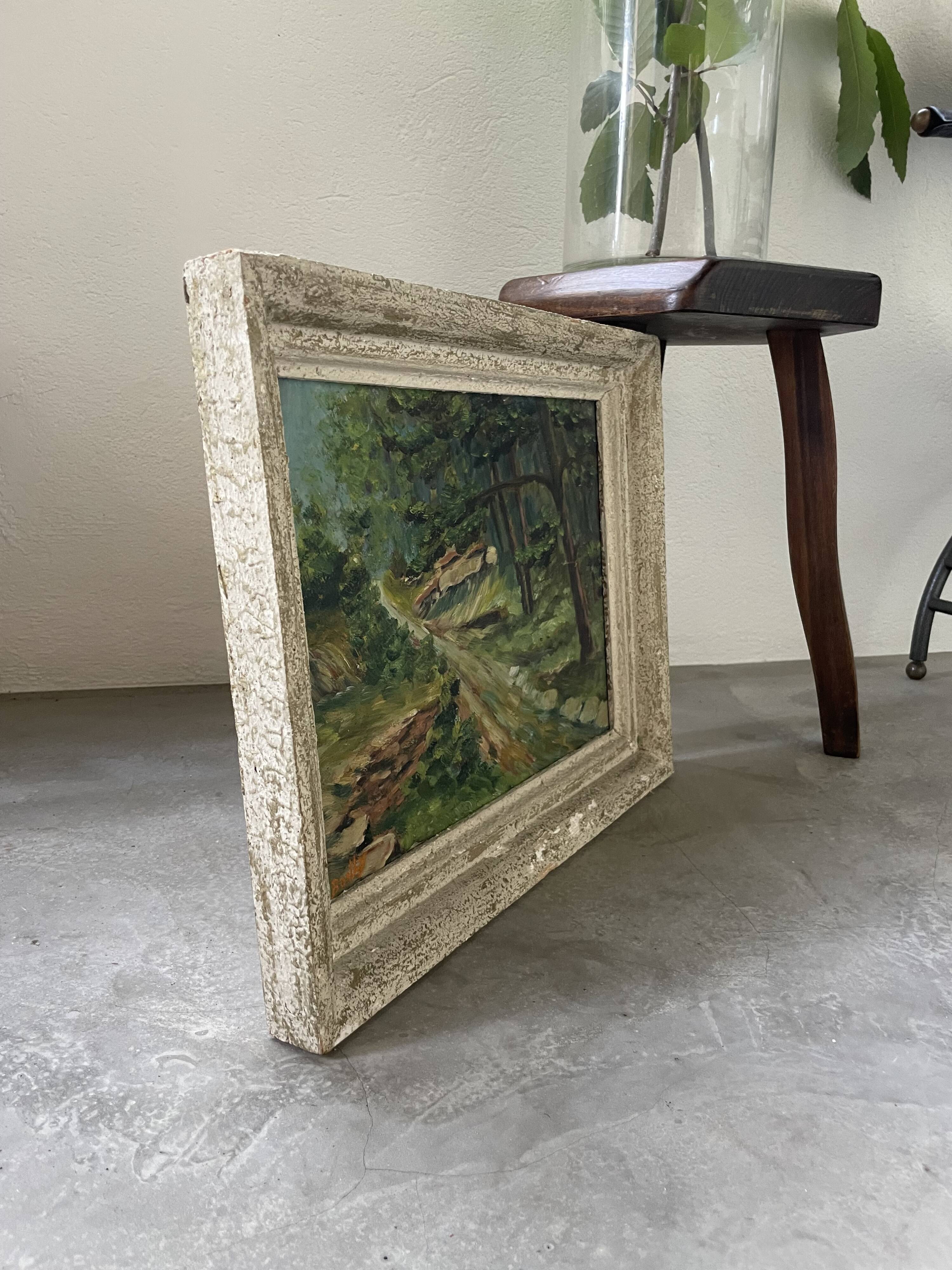 Oil painting walk in the Bailly forest