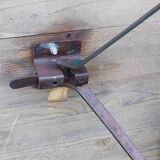 Folding wooden and metal table