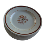 Lot of 13 Gien dessert plates