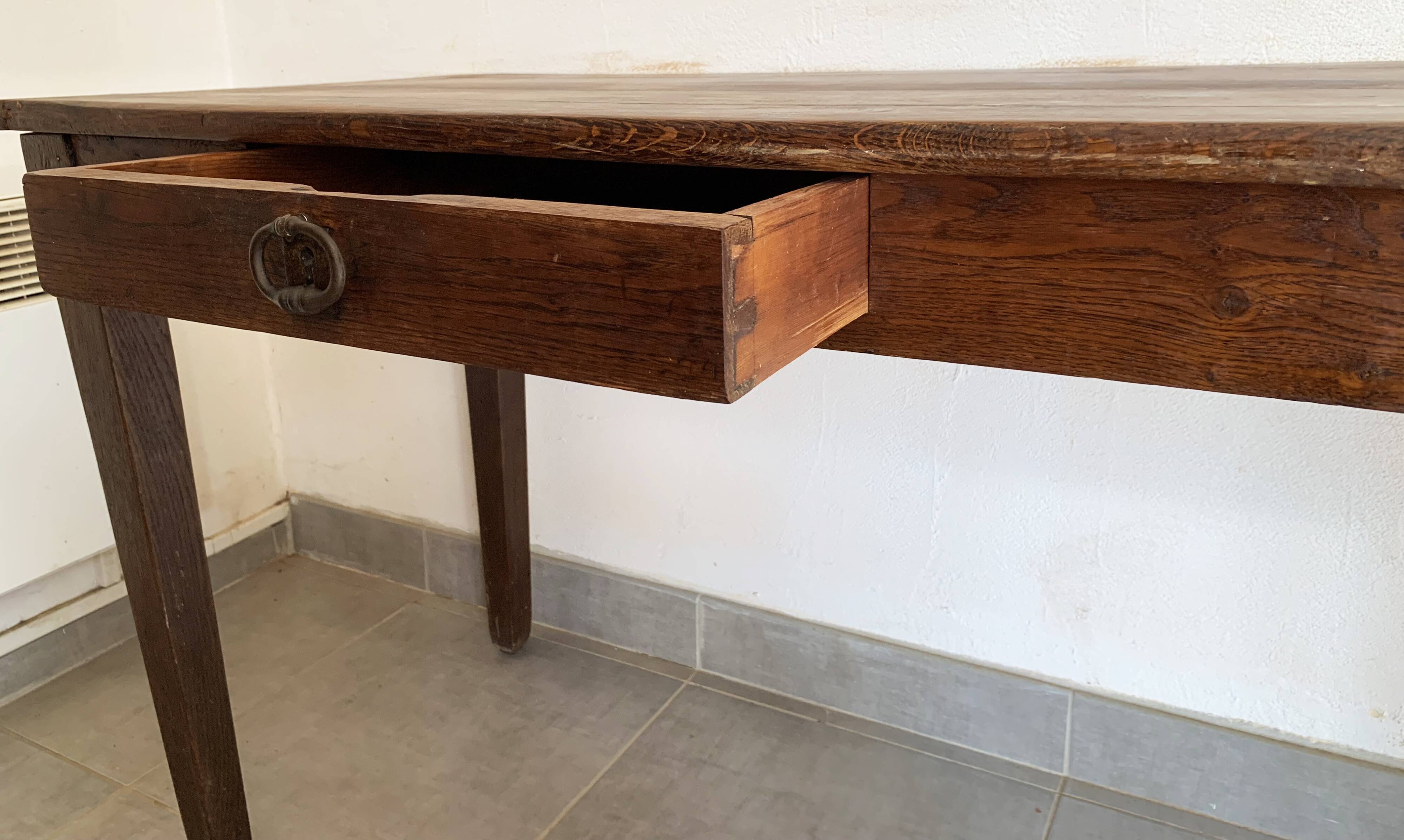 Vintage oak farmhouse/desk table from the 50s