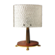 Vintage table lamp with 70s plastic hood