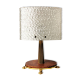 Vintage table lamp with 70s plastic hood