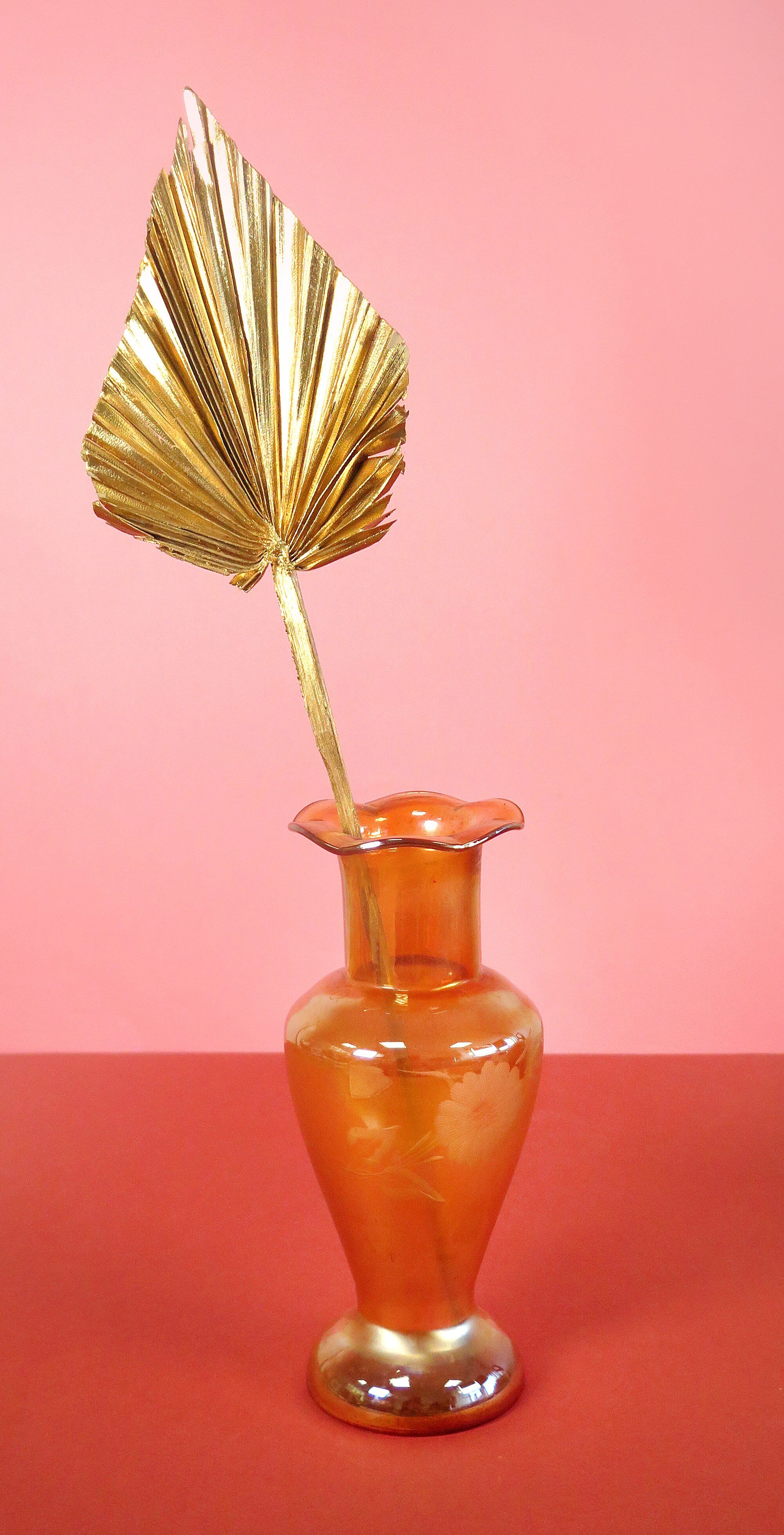 Orange glass vase
