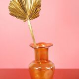 Vase orange en verre