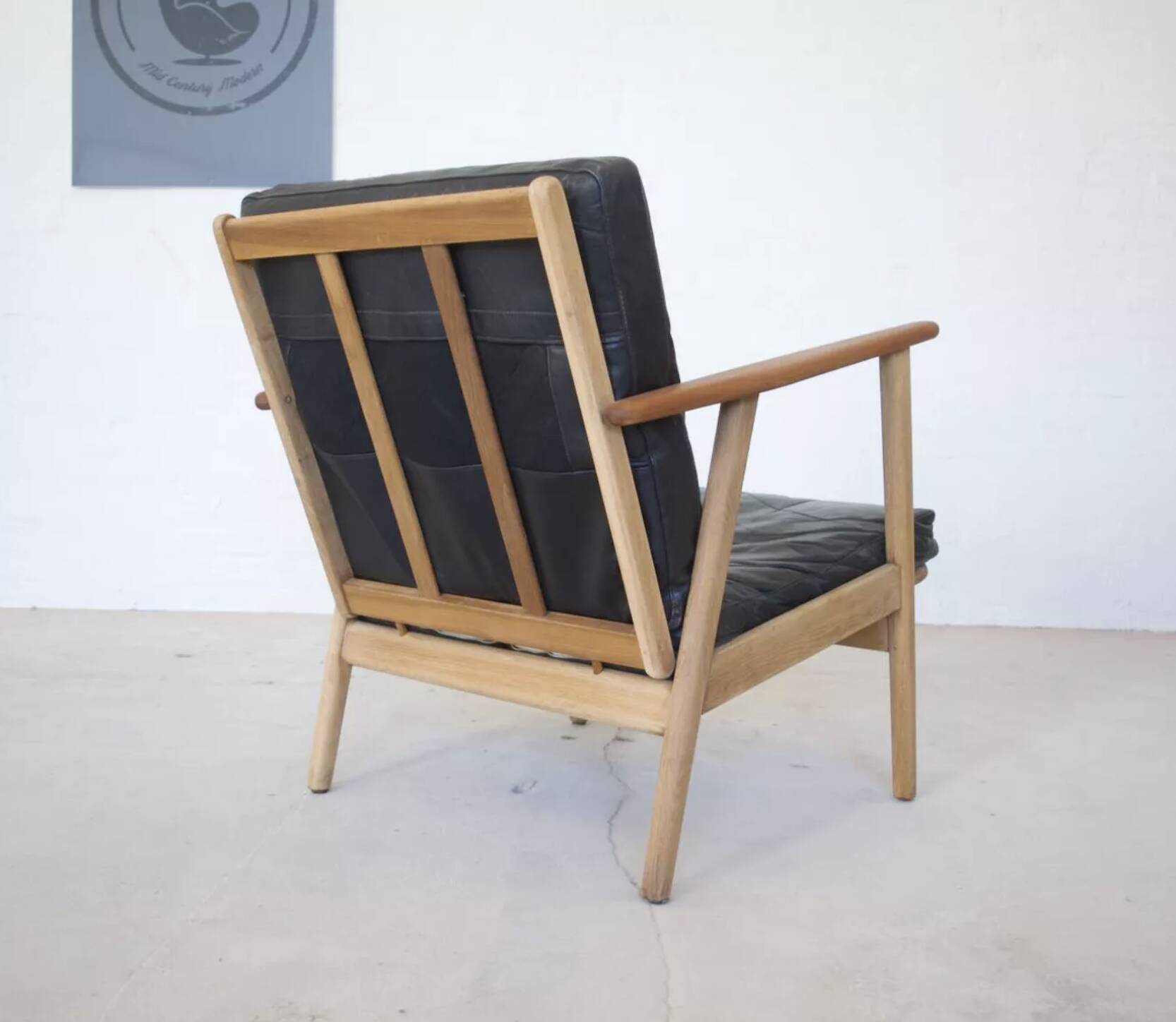 Danish mid-century teak & oak armchair, 1950s