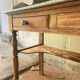 Antique solid wood dressing table with marble top