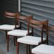 Chaises style scandinave en teck x4