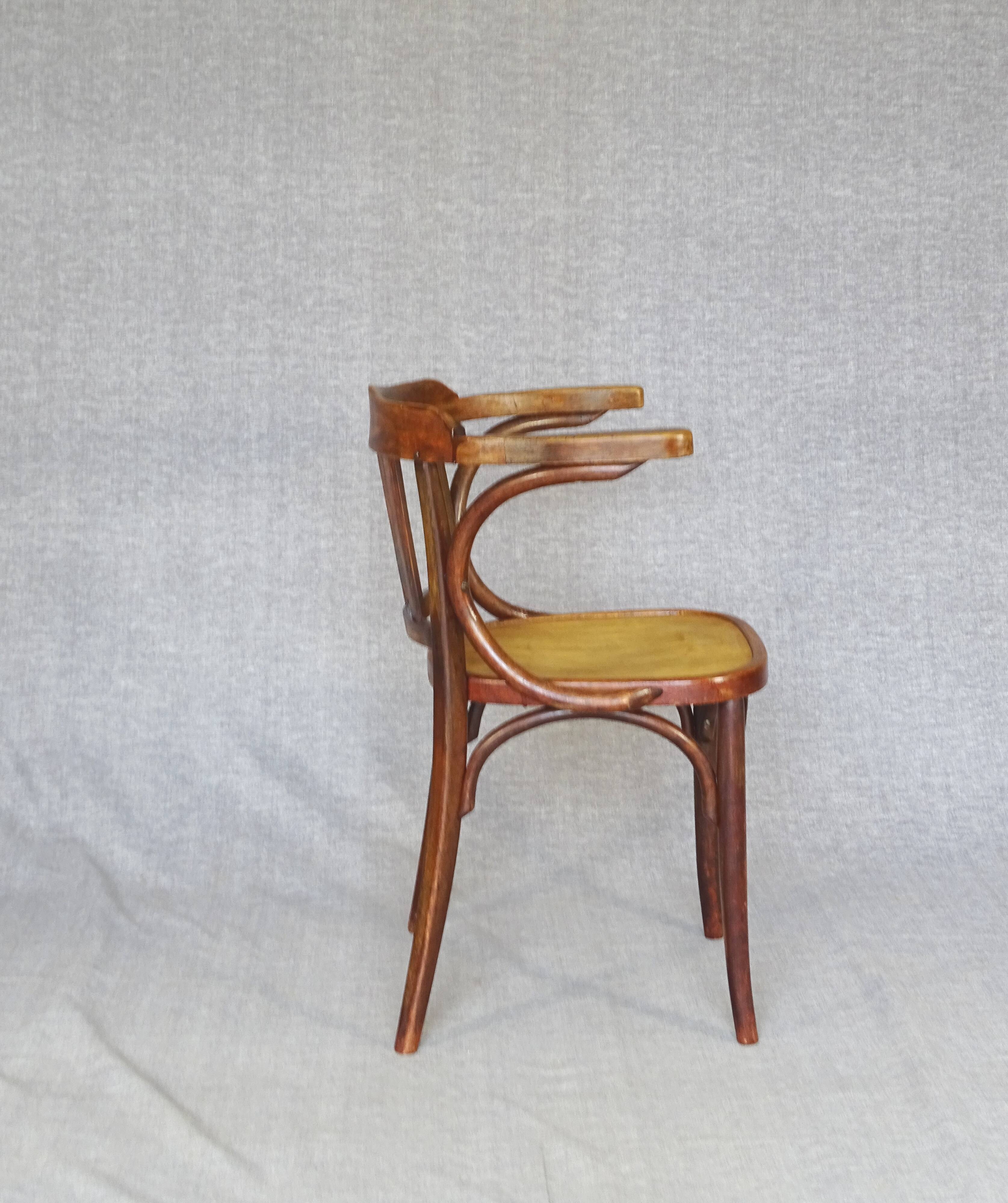 Baumann 1935/39 bistro armchair known as "office" armchair, original condition,