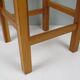 Vintage wooden stool with woven seat – 1960s/70s