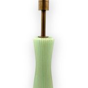 Mid-century modern green Murano glass Table lamp, Barovier & Toso style  Italy, 1940s