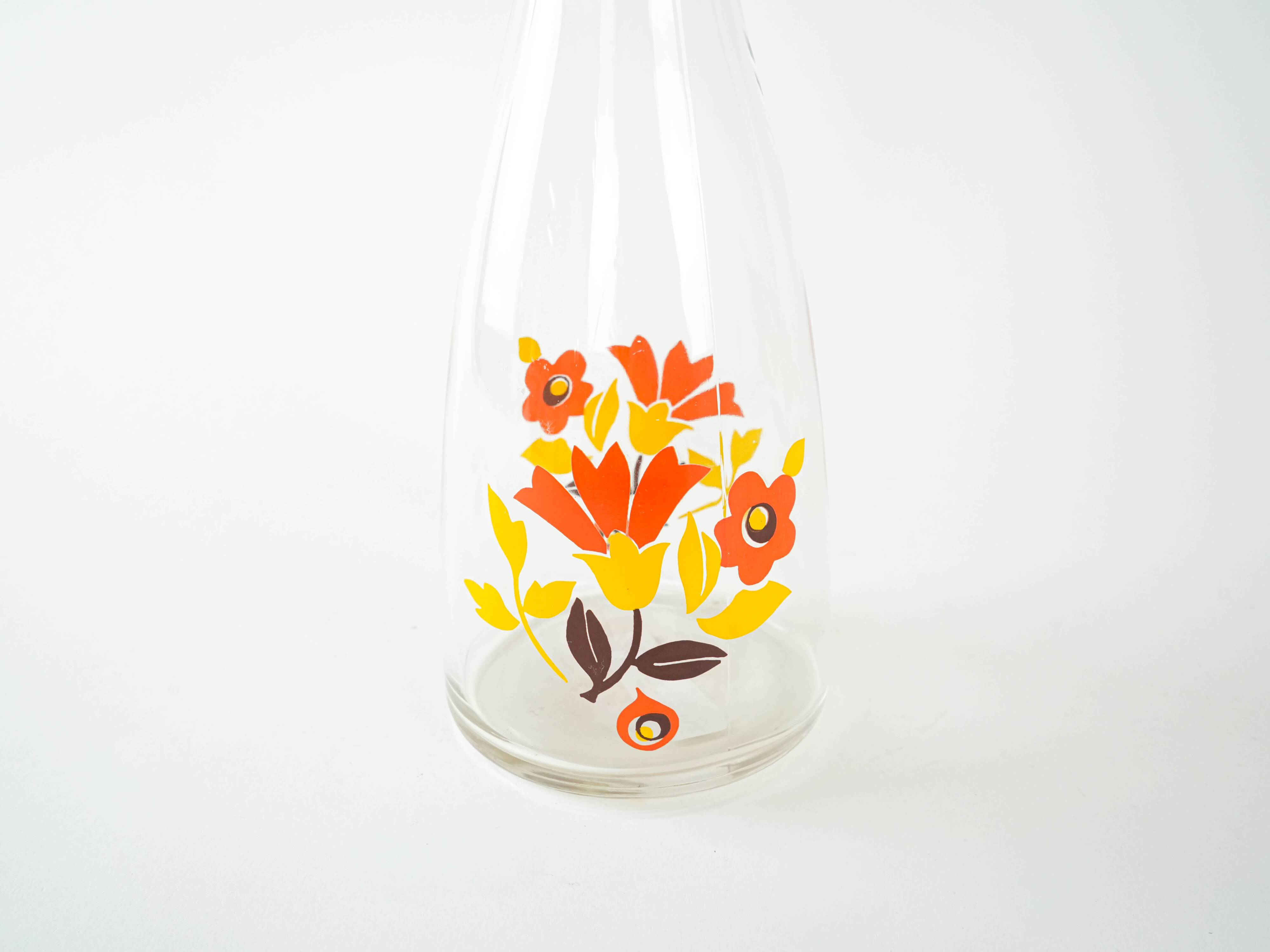 Glass carafe, Italian design, 1970s, production: Italy
