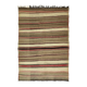Turkish Kilim Yuruk 185x281 cm Striped Beige Brown Vintage Anatolian