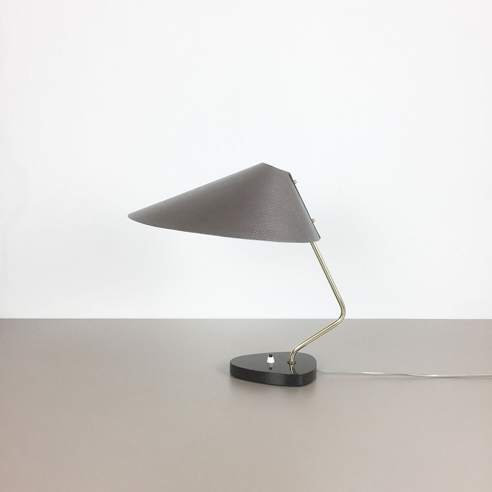 Original modernist 1960 s light Table lamp table with granite base. made in Germany