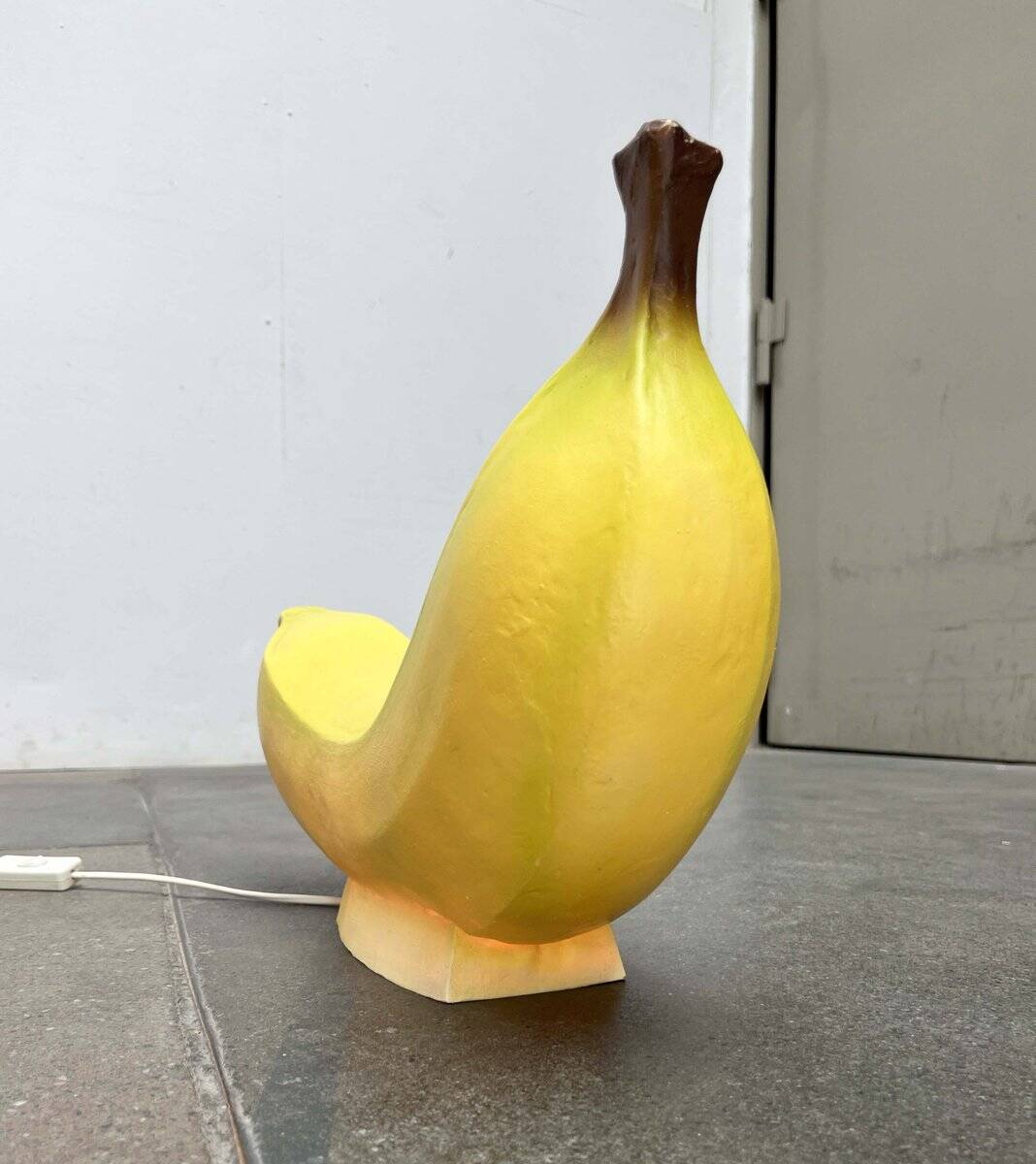 Postmodern banana floor lamp by Heico, 1980s.