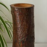 Vase primitif bois vintage