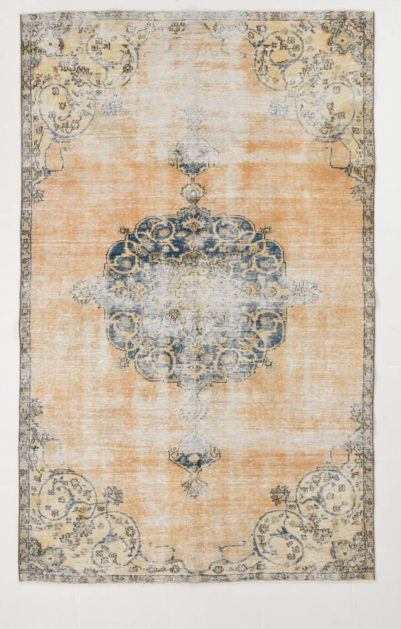 Natural Vintage Rug, Rustic Boho Rug, 157x254 Cm