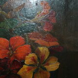 oil on flower bouquet panel