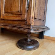 Eighteenth century castle cabinet in walnut Louis XIII style