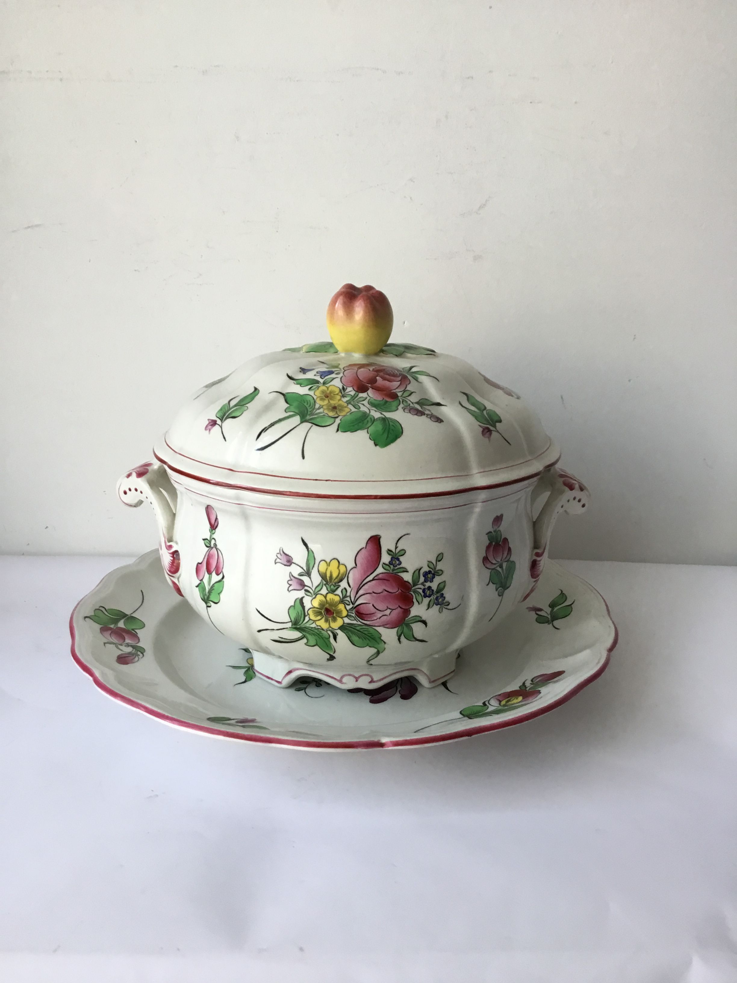 Dish and soup Lunéville old model Reverbere