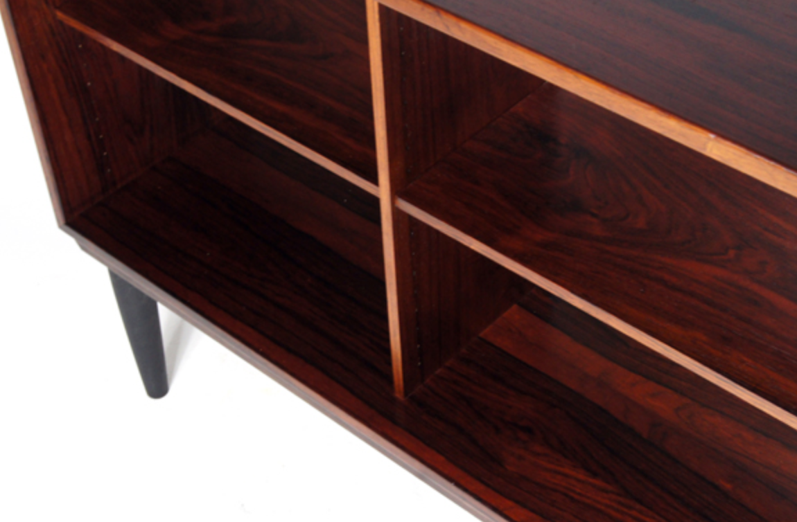 Modern Danish vintage retro rosewood library