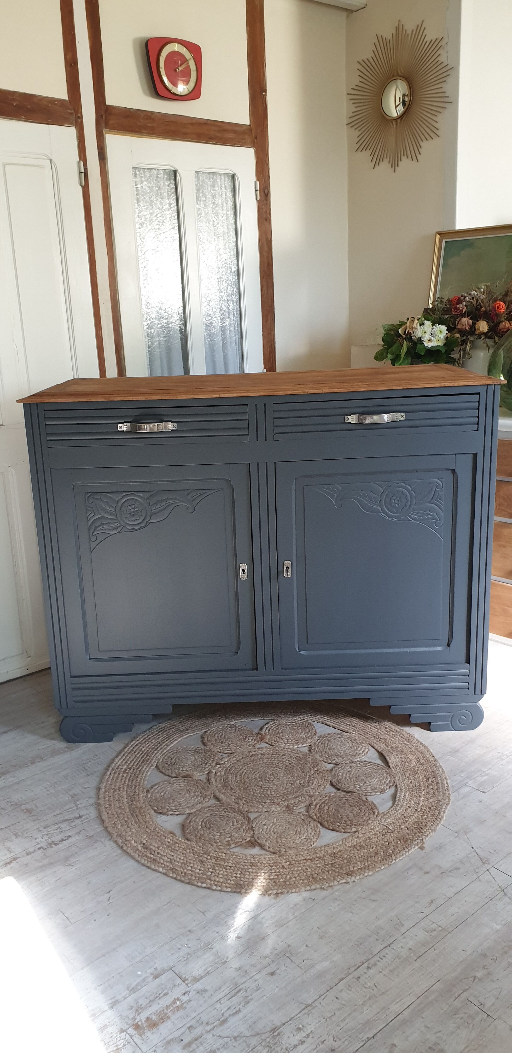 Art Deco oak sideboard