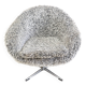 Grey swivel armchair with metal star base made in the 70s