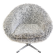 Grey swivel armchair with metal star base made in the 70s