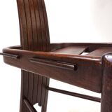 Set of 3 Allmilmö brutalist dining chairs oak, 1980