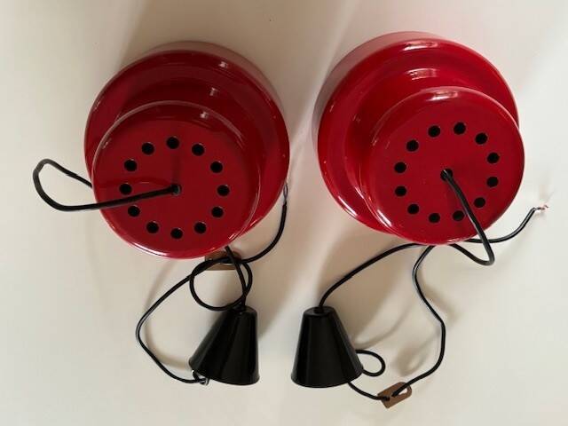 2 suspensions "Poker" de Jo Hammerborg- Danemark années 70