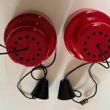 2 "Poker" pendant lights by Jo Hammerborg - Denmark 1970s