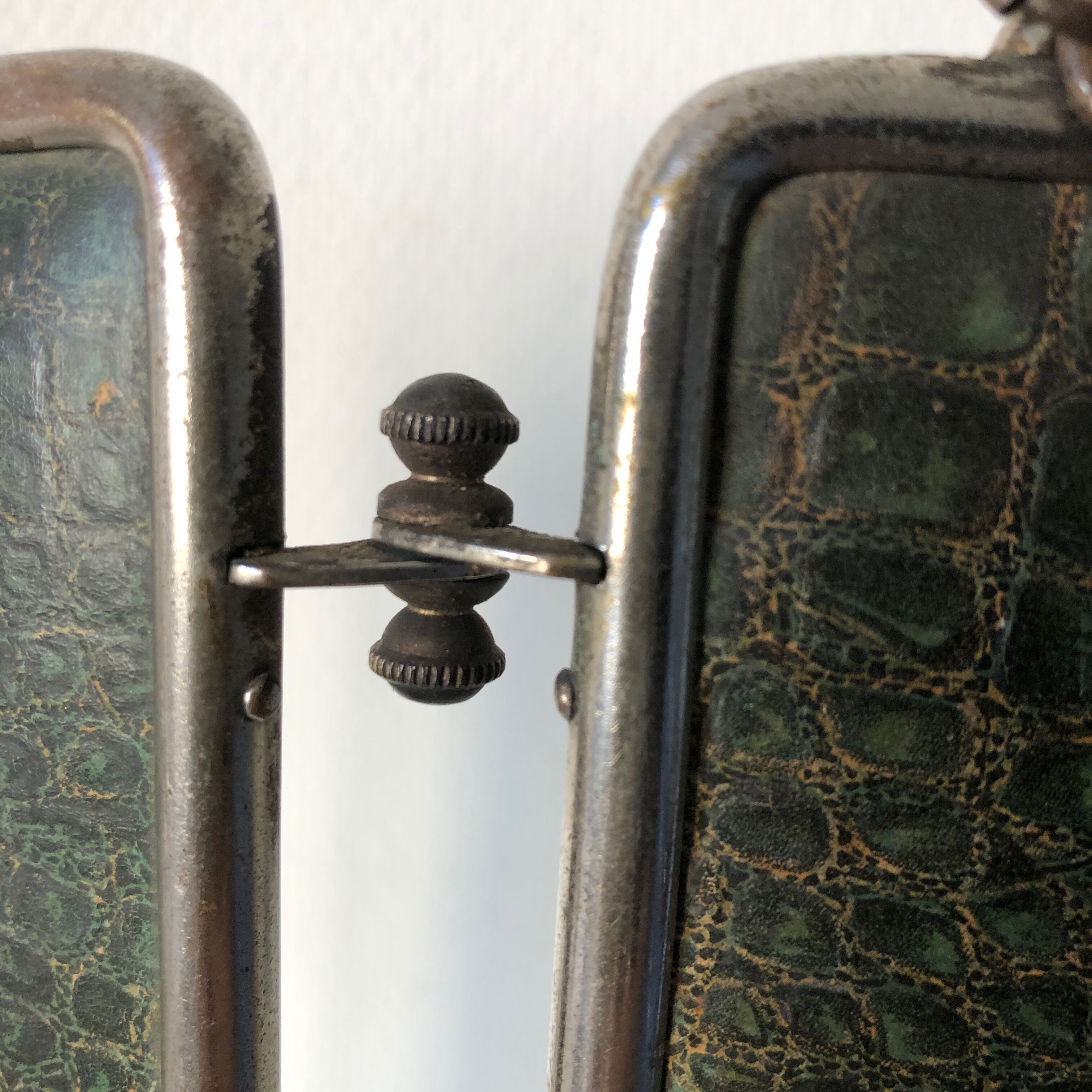 Triptych mirror barber-fir tree 27x58 vintage 1930