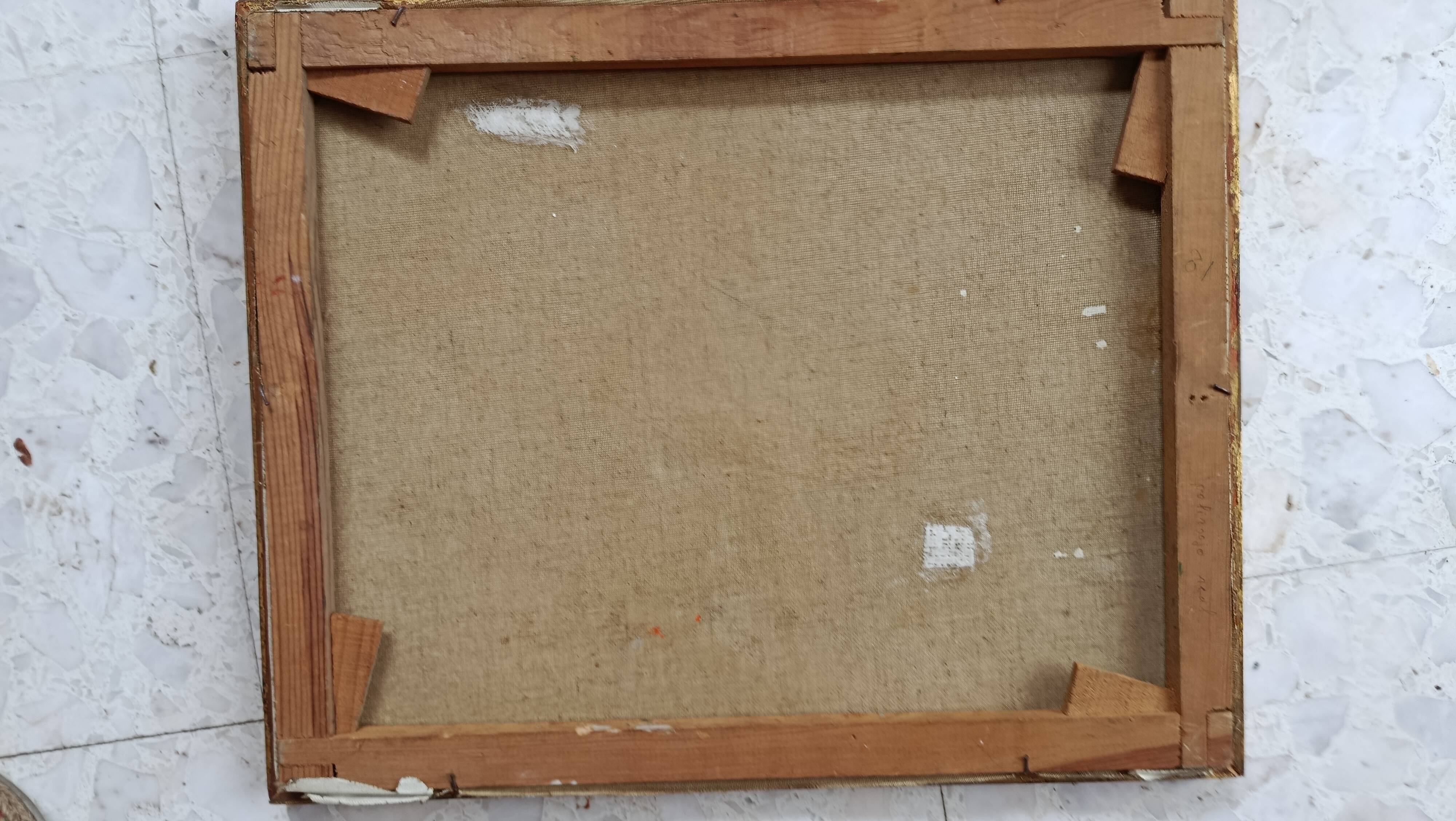 Oil on canvas red-tail bird, m. rosem gispert, spain colirrojo real