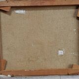 Oil on canvas red-tail bird, m. rosem gispert, spain colirrojo real